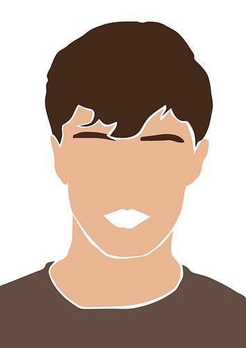 Man met haar voor zijn ogen