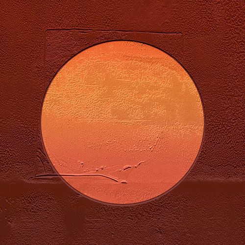 Moderne Japandi zon abstractie in aardekleuren