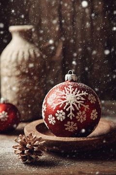 Weihnachtsball in warmem Winterambiente Nostalgische Atmosphäre