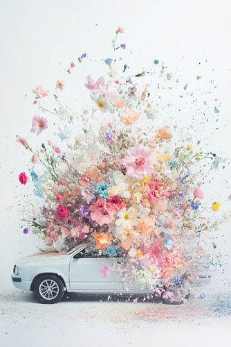 Car in Flower explosion