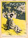 Jugendstil, Vintage tijdschrift cover Jugend 30 April 1898 van Martin Stevens thumbnail