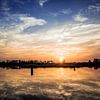 Sonnenuntergang in Terborg auf der alten IJssel in der Achterhoek von Edwin Hunter