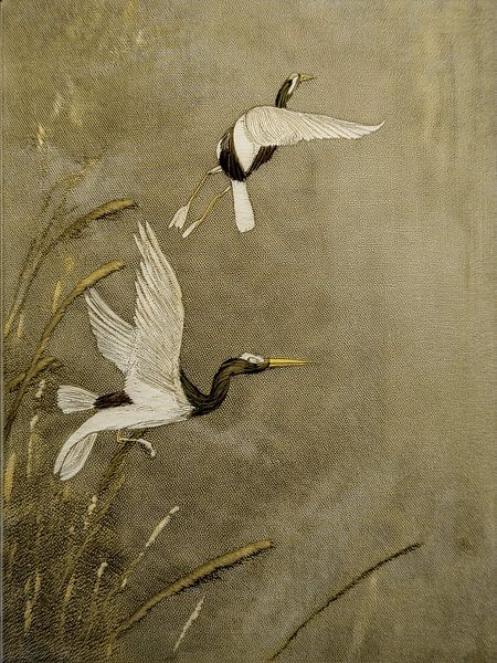 Japandi-Stil: 2 fliegende Kräne von Studio Pieternel