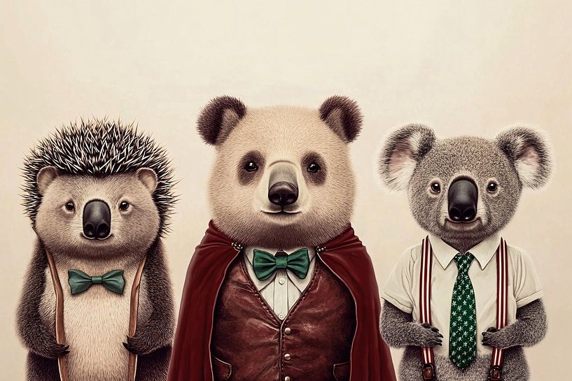 Stylish animals in surreal portrait by Imperial Art House
