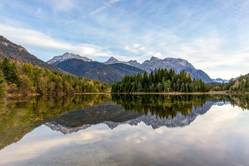 Karwendel with reflection by Teresa Bauer