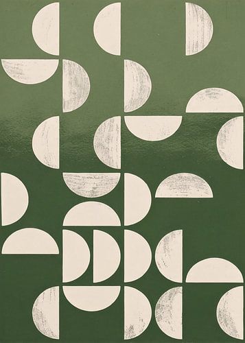 modern art abstract green japandi 6