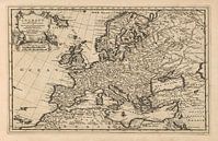 Ancienne carte de l'Europe datant d'environ 1725 par Gert Hilbink Aperçu