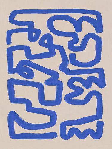 Bold Blue Lines Forming Irregular