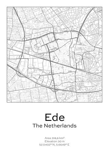 Plan de ville - Pays-Bas - Ede