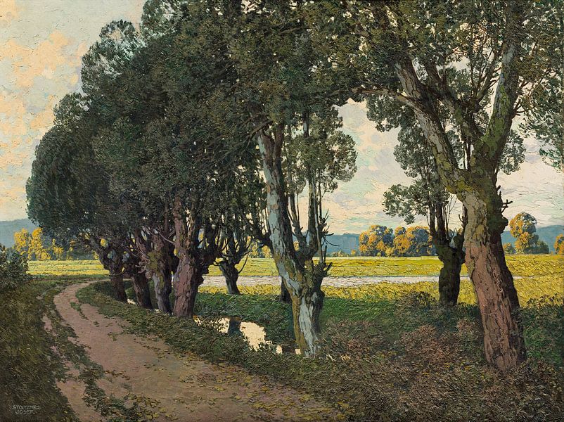 Leising, Weiden entlang eines Weges, JOSEF STOITZNER, 1920 von Atelier Liesjes