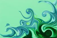 Motif abstrait en bleu et vert