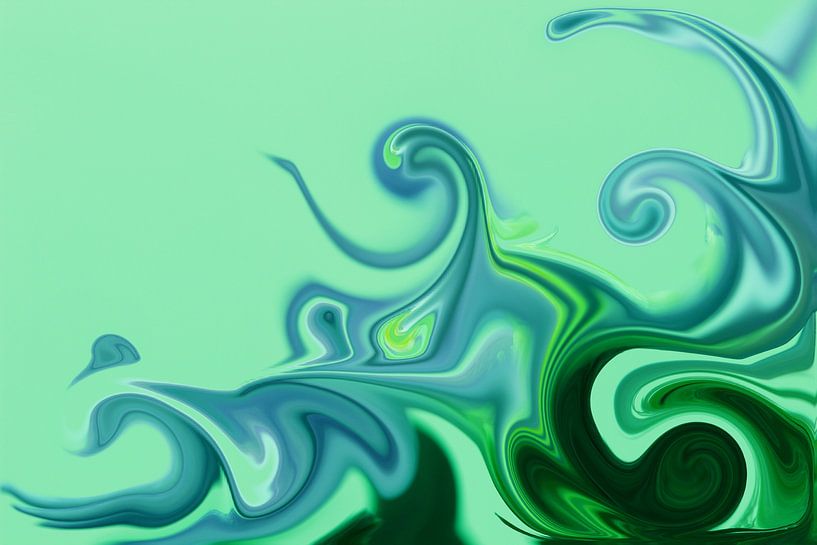 Abstract pattern in blue and green by art559