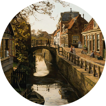 Het Wegje met het Bleiswijkstraatkanaal in Enkhuizen, Willem Bastiaan