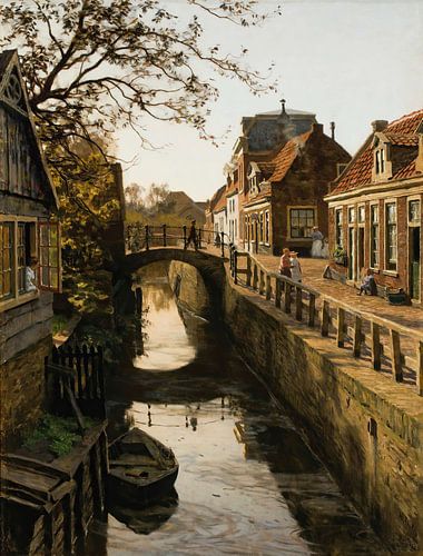 Het Wegje met het Bleiswijkstraatkanaal in Enkhuizen, Willem Bastiaan