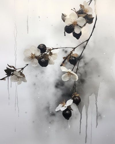 Wabi sabi in Schwarz und Weiß