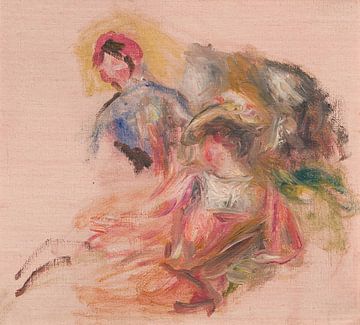 Pierre-Auguste Renoir, La conversation (Studie), ca 1890 van Atelier Liesjes