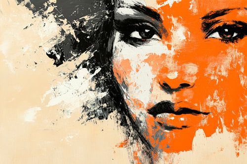Artistiek portret in levendige kleuren
