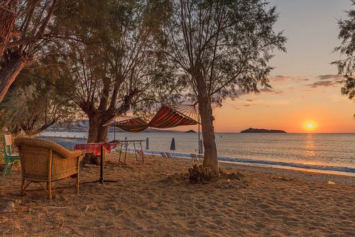 Strand met zonsondergang - Lesbos