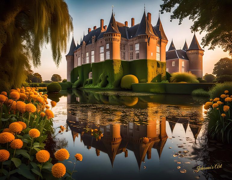 Castle Dreamscape - Muiden Castle, the Netherlands 2 by Johannas Art Creations