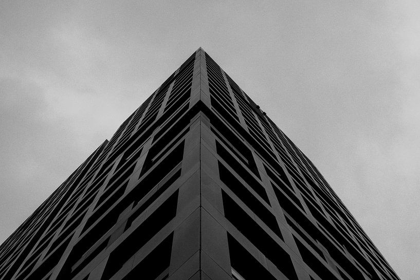 Skyscraper Brutalism in black and white by Zaankanteropavontuur