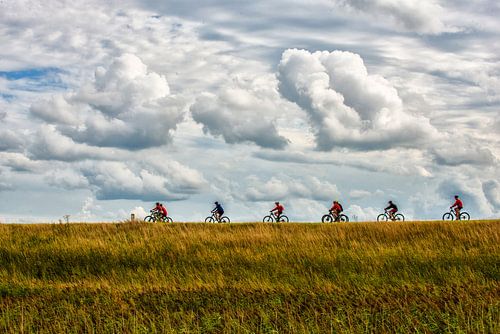 Cyclists on the Dike.