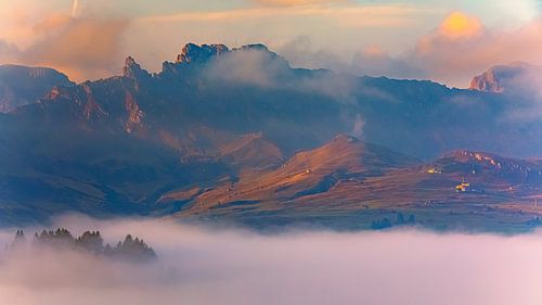 Zonsopkomst op Alpe di Siusi