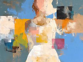 Vrouw Abstract van Blikvanger Schilderijen