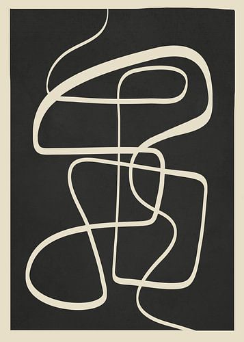 Moderne abstracte lijnen – Noir