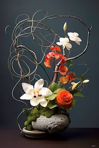 ikebana (japanse bloemsierkunst) von Gelissen Artworks
