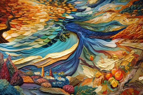 schilderachtige abstracte herfst