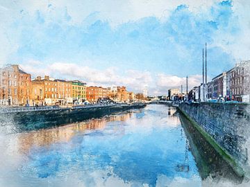 Dublinse aquarelkunst #Dublin van JBJart Justyna Jaszke
