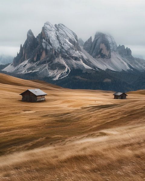 Herfstpanorama in de hoogte van fernlichtsicht