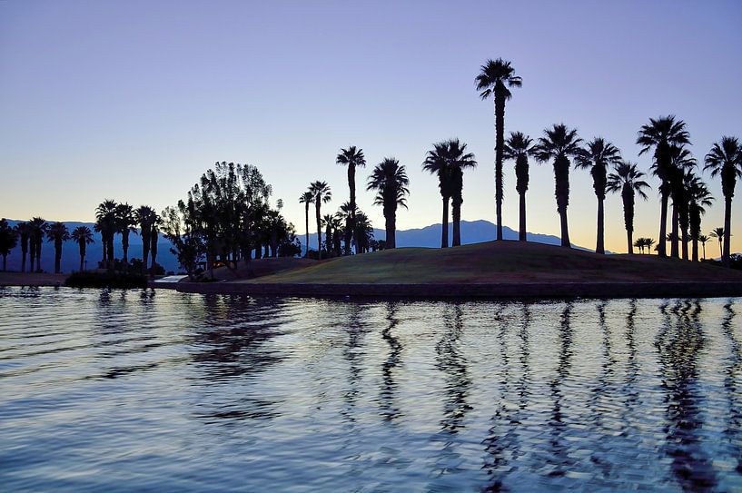 Sunset over the Marriott Hotel lake by Frank's Awesome Travels