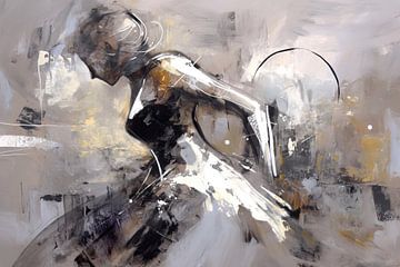Vrouwenfiguur van Abstract Schilderij