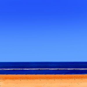 Colorful Beach #101 van Theo van der Genugten