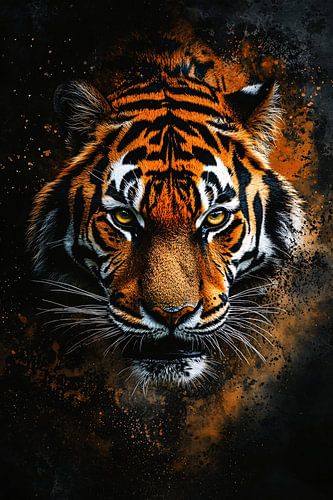 Hyperrealistische tijger in kunst