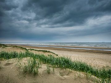 Am Strand bei Katwijk von Peet Romijn