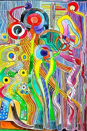 Abstractie Lijn Kleur van Udo von Gelden