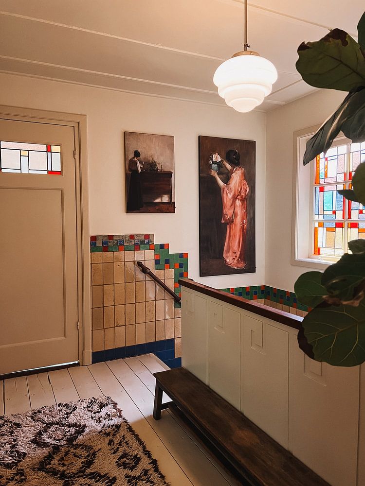 A Girl In Kimono Arranging Flowers, Floris Arntzenius 