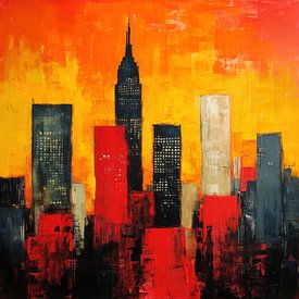 Shadow City at Sunset by Natasja Haandrikman