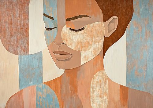 Vrouwengezicht | Geometric Grace