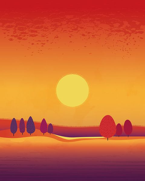 Minimalistisch zomerlandschap 4