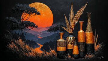 african-black-gold-orange