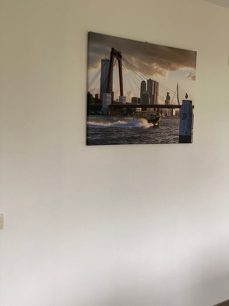 Rotterdam, de Maas en Watertaxi tijdens zonsondergang van Prachtig Rotterdam