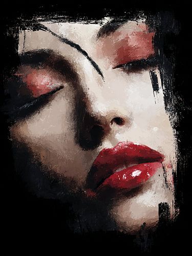 Modernes abstraktes Porträt