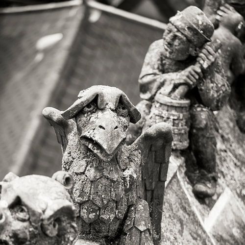 Die Luftbogenstatuen oder -tüllen der St. Johannes-Kathedrale in 's-Hertogenbosch,