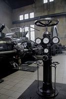Stoommachine in bedrijf