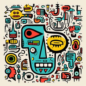 Abstract Face and Objects by Art Lovers
