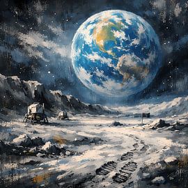 Blick zur Erde – Mondmission im Licht des Alls von ButterflyPix