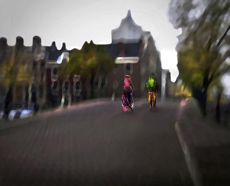 Amsterdam op de Fiets / Amstelbruggetje par Fons Bitter